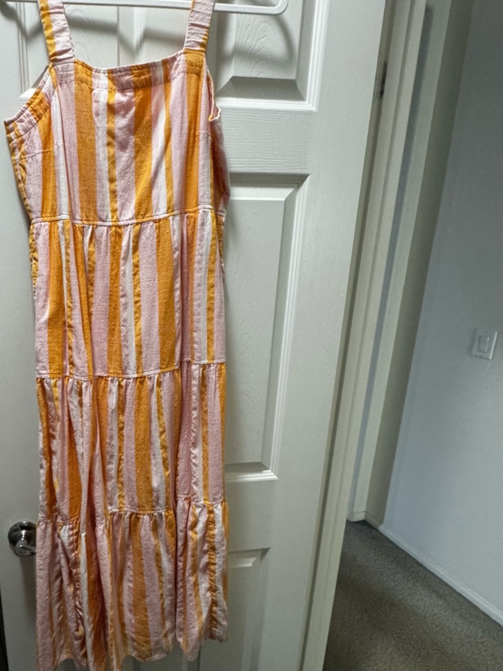 Striped Pink & Yellow Maxi Dress - Casual Summer Style